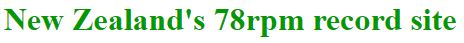 NZ 78rpm website